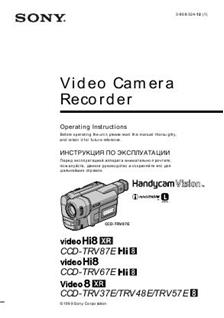 Sony CCD TRV 57 E manual. Camera Instructions.